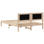 Bettrahmen Dunkelgrau 140 x 200 cm Massives Kiefernholz