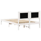 Bettrahmen Hellgrau 135 x 190 cm Massives Kiefernholz