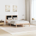 Bettrahmen Schwarz 120 x 190 cm Massives Kiefernholz