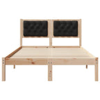 Bettrahmen Schwarz 120 x 190 cm Massives Kiefernholz
