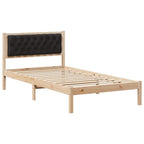 Bettrahmen Schwarz 100 x 200 cm Massives Kiefernholz