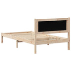 Bettrahmen Schwarz 100 x 200 cm Massives Kiefernholz