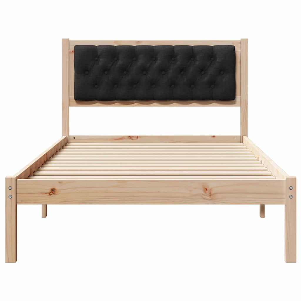 Bettrahmen Schwarz 100 x 200 cm Massives Kiefernholz