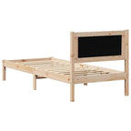 Bettrahmen Schwarz 90 x 200 cm Massives Kiefernholz