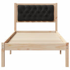 Bettrahmen Schwarz 90 x 190 cm Massives Kiefernholz