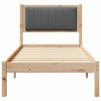 Bettgestell mit gepolstertem Kopfteil Dunkelgrau 80 x 200 cm