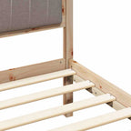 Bettgestell mit gepolstertem Kopfteil Taupe 80 x 200 cm