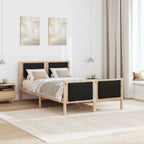 Bettrahmen mit Kopfteil Schwarz 120 x 200 cm Stoff