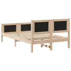 Bettrahmen Schwarz 135 x 190 cm Massives Kiefernholz