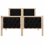 Bettrahmen Schwarz 135 x 190 cm Massives Kiefernholz