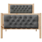 Bettrahmen Dunkelgrau 90 x 190 cm Massives Kiefernholz