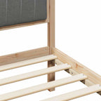 Bettgestell Braun und Dunkelgrau 120 x 200 cm Massivholz Kiefer