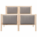 Bettgestell Braun und Taupe 120 x 200 cm Massivholz Kiefer