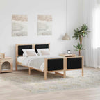 Bettgestell Braun und Schwarz 120 x 190 cm Massivholz Kiefer