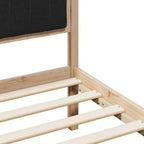 Bettgestell Braun und Schwarz 100 x 200 cm Massivholz Kiefer