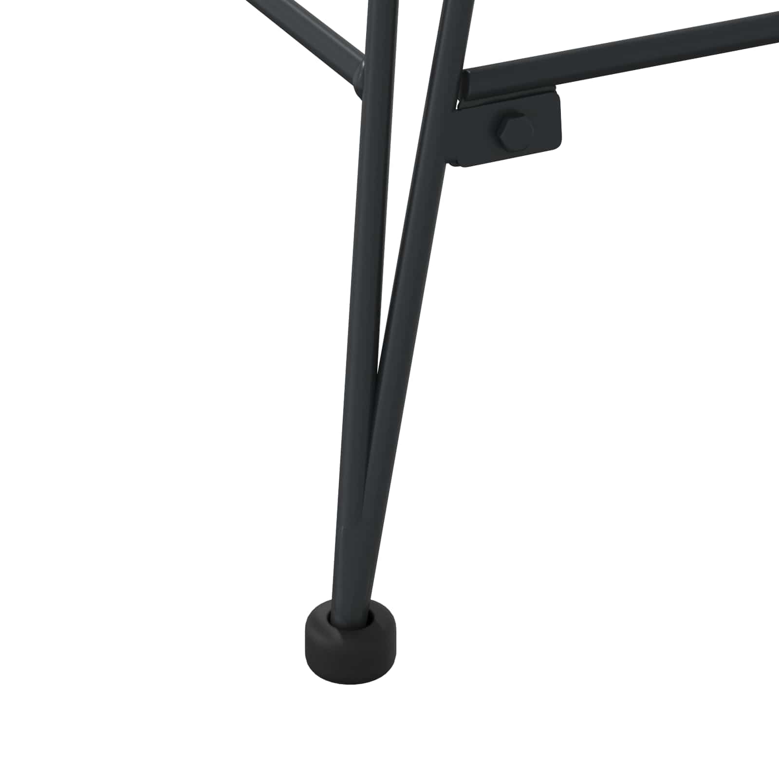 Esszimmerstuhl 2 pcs Rattan und Eisen Schwarz