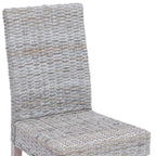 Esszimmerstuhl 2 pcs Kubu-Rattan und Massivholz aus Mahagoni