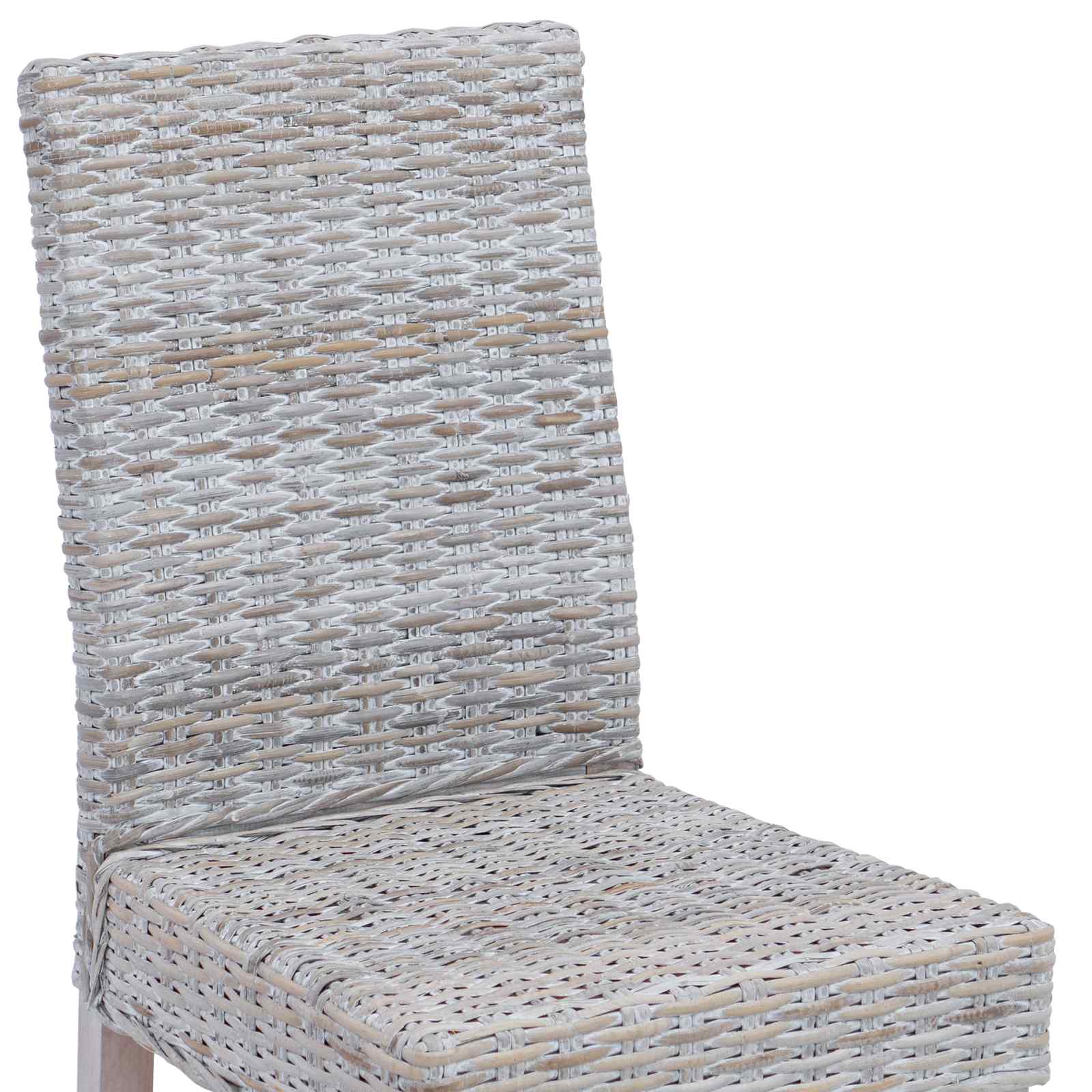 Esszimmerstuhl 2 pcs Kubu-Rattan und Massivholz aus Mahagoni