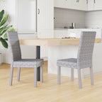Esszimmerstuhl 2 pcs Kubu-Rattan und Massivholz aus Mahagoni