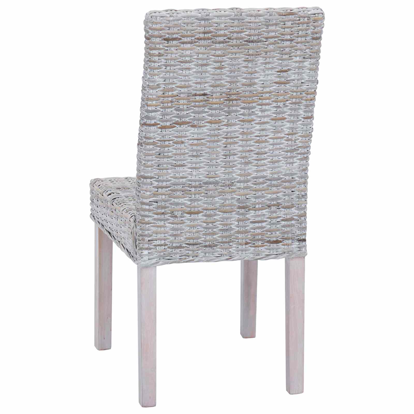 Esszimmerstuhl 2 pcs Kubu-Rattan und Massivholz aus Mahagoni