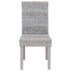 Esszimmerstuhl 2 pcs Kubu-Rattan und Massivholz aus Mahagoni
