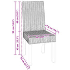 Esszimmerstuhl 2 pcs Kubu-Rattan und Massivholz aus Mahagoni