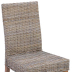 Esszimmerstuhl 2 pcs Kubu-Rattan und Massivholz aus Mahagoni