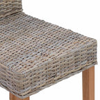 Esszimmerstuhl 2 pcs Kubu-Rattan und Massivholz aus Mahagoni