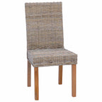 Esszimmerstuhl 2 pcs Kubu-Rattan und Massivholz aus Mahagoni