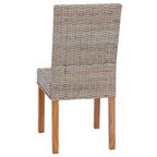 Esszimmerstuhl 2 pcs Kubu-Rattan und Massivholz aus Mahagoni