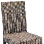Esszimmerstuhl 2 pcs Kubu-Rattan und Massivholz aus Mahagoni