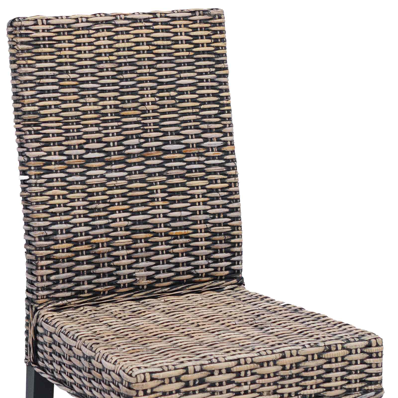 Esszimmerstuhl 2 pcs Kubu-Rattan und Massivholz aus Mahagoni