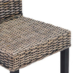Esszimmerstuhl 2 pcs Kubu-Rattan und Massivholz aus Mahagoni