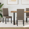Esszimmerstuhl 2 pcs Kubu-Rattan und Massivholz aus Mahagoni