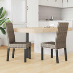 Esszimmerstuhl 2 pcs Kubu-Rattan und Massivholz aus Mahagoni