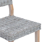 Esszimmerstuhl 2 pcs Kubu Rattan Weiß gewaschen 46 x 55 x 84 cm