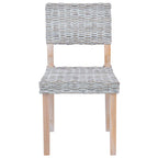 Esszimmerstuhl 2 pcs Kubu Rattan Weiß gewaschen 46 x 55 x 84 cm