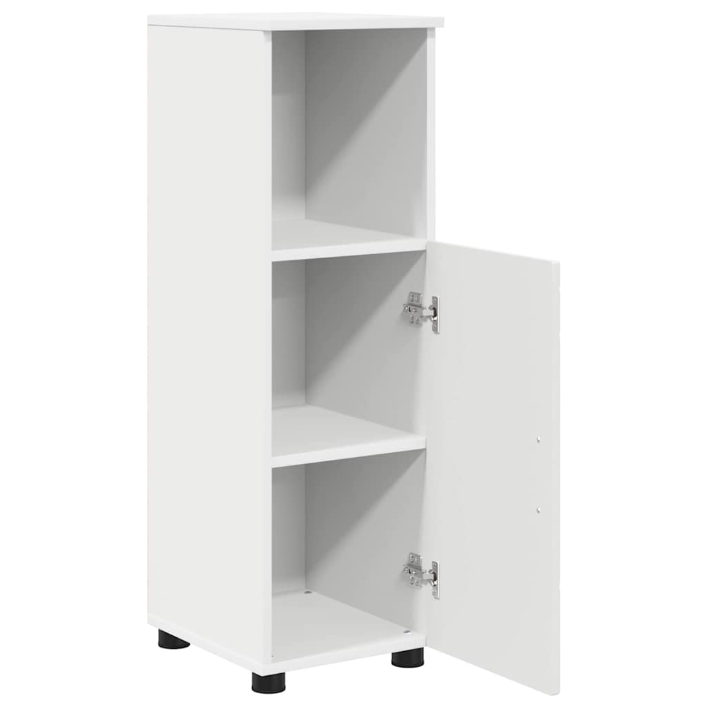 Badezimmermöbel-Set mit Regal 3 pcs Weiß Sperrholz und Metall