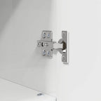 Badezimmermöbel-Set 3 pcs Hochglanz Weiß Sperrholz und Metall