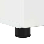Badezimmermöbel-Set 3 pcs Hochglanz Weiß Sperrholz und Metall