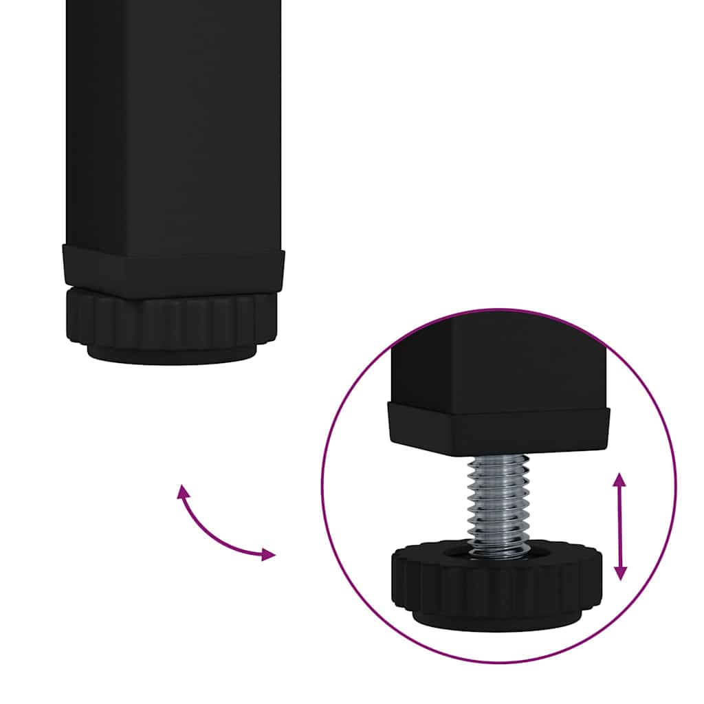 Badezimmermöbel-Set mit Tür 2 pcs Schwarz Sperrholz und Metall