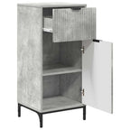 Badezimmermöbel-Set 2 pcs Beton Grau Sperrholz und Metall