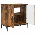 Badezimmermöbel-Set mit Schubladen 2 pcs Geräucherte Eiche