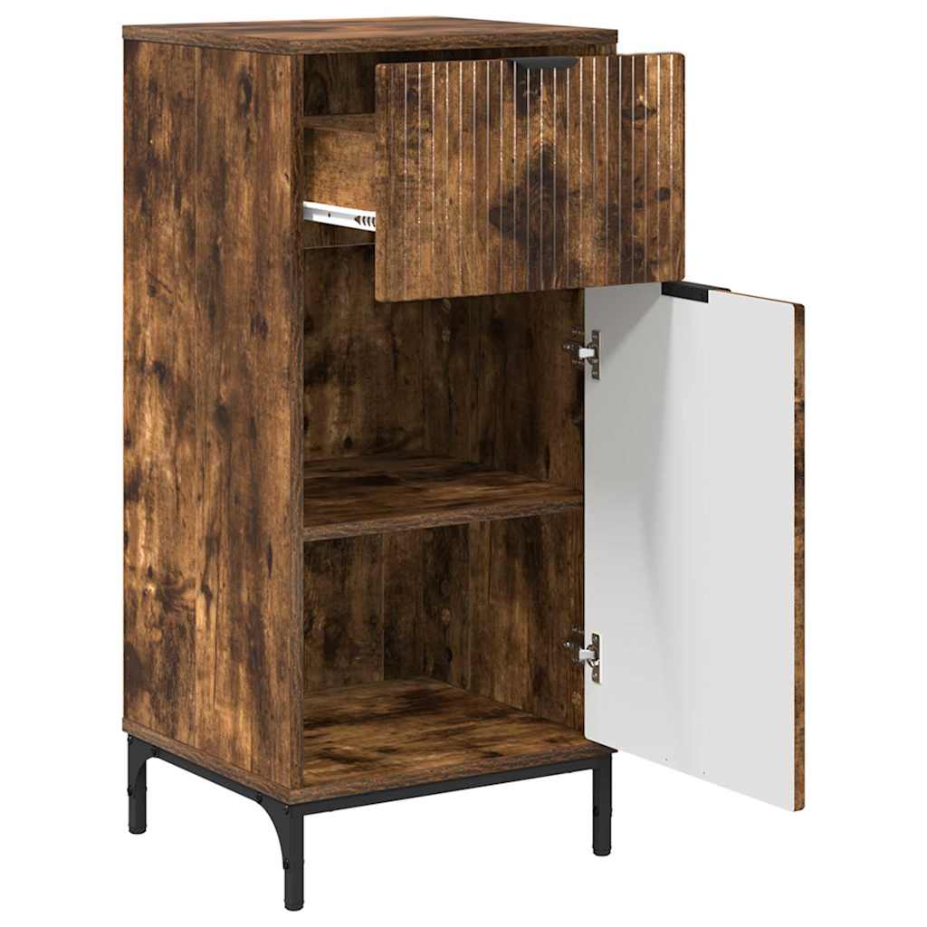 Badezimmermöbel-Set mit Schubladen 2 pcs Geräucherte Eiche