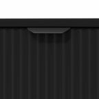 Badezimmermöbel-Set mit Tür 3 pcs Schwarz Sperrholz und Metall