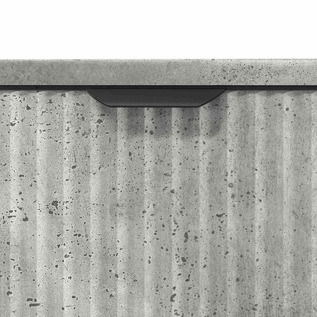 Badezimmermöbel Set mit Regal 3 pcs Betongrau Holzwerkstoff
