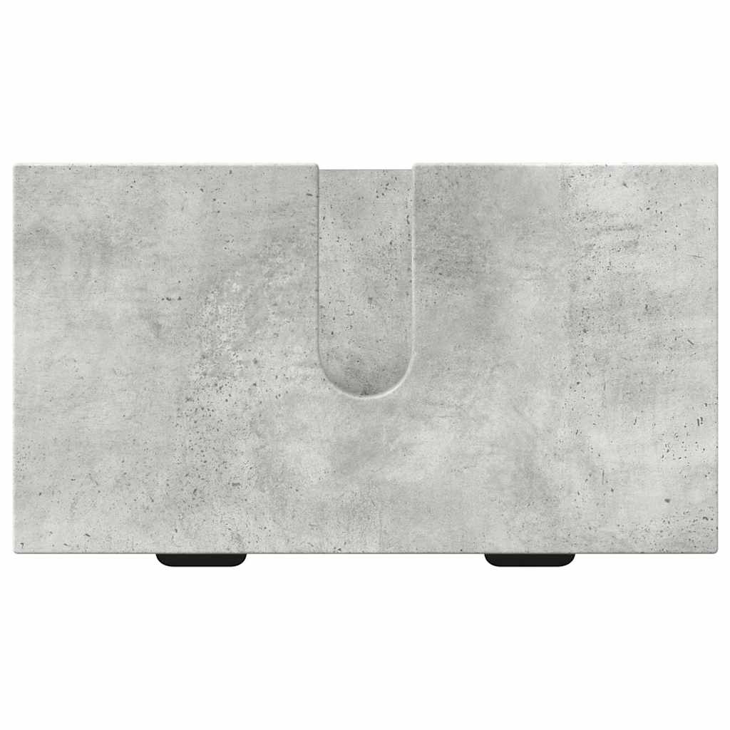 Badezimmermöbel Set mit Regal 3 pcs Betongrau Holzwerkstoff