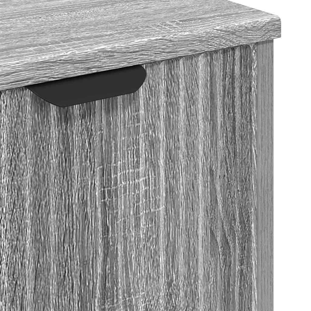 Badezimmermöbel Set mit Regal 3 pcs Grau Sonoma Holzwerkstoff