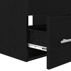 Badezimmermöbel-Set 2 pcs Schwarz Eichen-Optik Holzwerkstoff