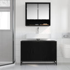 Badezimmerschrank mit Tür Schwarz Eichen-Optik 90 x 33 x 60 cm